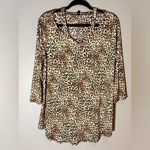 Glitzy Girls Cheetah Print Tunic Sz M
